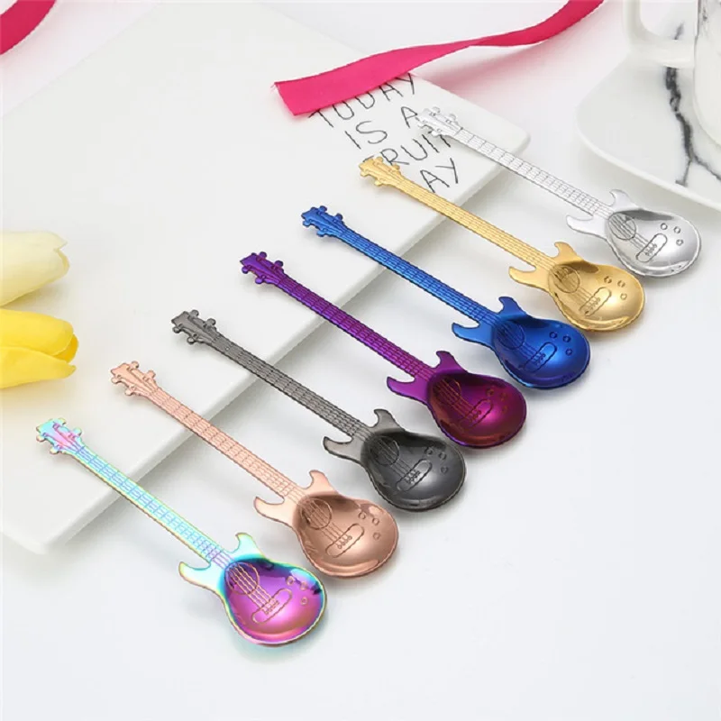 Stainless Steel Coffee Spoon Guitar Shape Music Theme Tea Stirring Spoon Small Ice Cream Dessert Scoop Creative Flatware Gifts
Stainless Steel Coffee Spoon Guitar Shape Music Theme Tea Stirring Spoon Small Ice Cream Dessert Scoop Creative Flatware Gifts