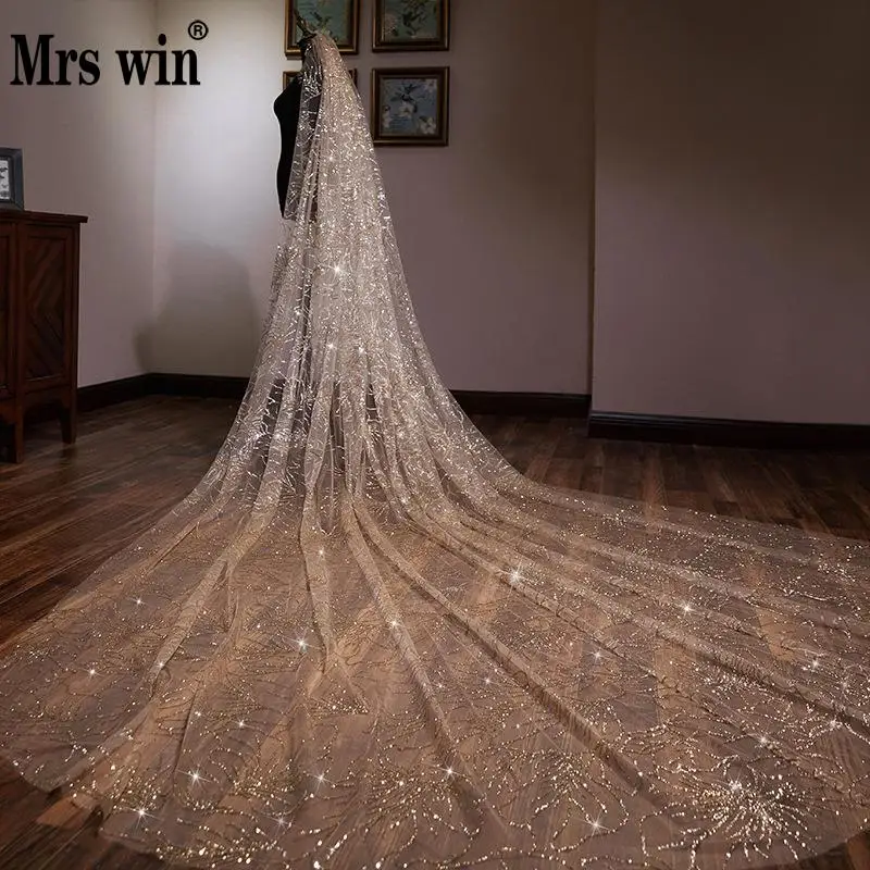 Wedding Accessories 2019 New Arrival Mrs Win The Champagne Chapel Veil Bling Bling Bridal Veils Beading Wedding Veil F
Wedding Accessories 2019 New Arrival Mrs Win The Champagne Chapel Veil Bling Bling Bridal Veils Beading Wedding Veil F