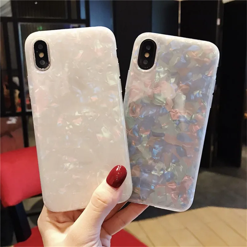 Роскошный блестящий чехол для телефона на iPhone 6 S 7 8 Plus Dream Shell чехлы с рисунком XR XS