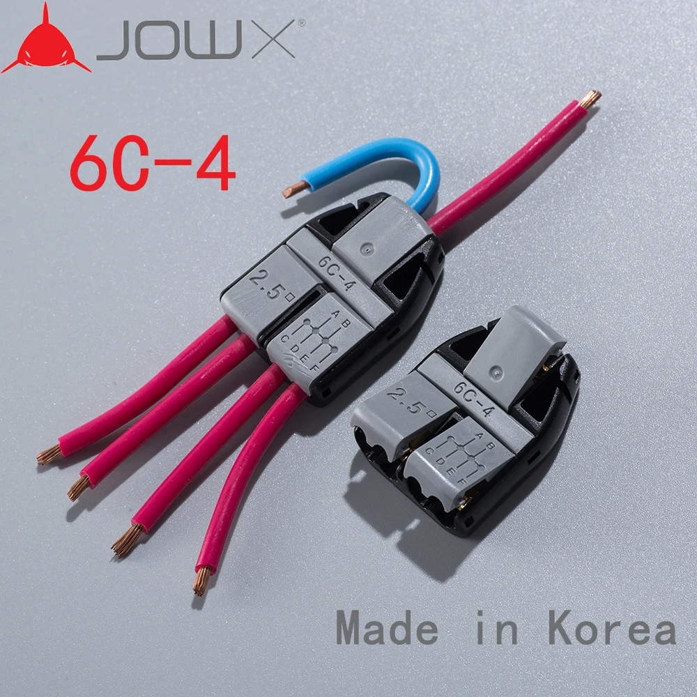 JOWX 6C-4 10PCS 14-13AWG 2.5sqmm 6 Wires Interconnected Non-stripped Extended Cable Wire Connectors Quick Splice Terminals Block
JOWX 6C-4 10PCS 14-13AWG 2.5sqmm 6 Wires Interconnected Non-stripped Extended Cable Wire Connectors Quick Splice Terminals Block