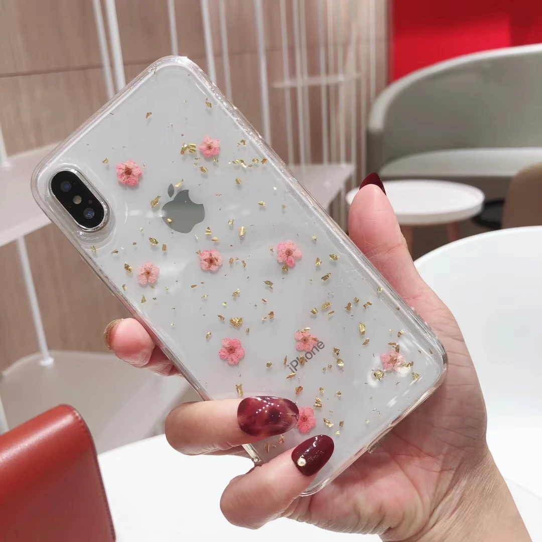 Tfshining Real Flowers Dried Flowers On For iPhone X XR XS Max 6 6S 7 8 plus XS Gold Foil Bling Soft TPU Transparent Cute Cover
Tfshining Real Flowers Dried Flowers On For iPhone X XR XS Max 6 6S 7 8 plus XS Gold Foil Bling Soft TPU Transparent Cute Cover