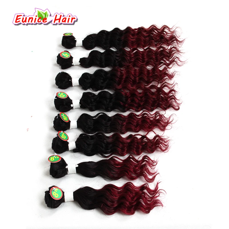 Необработанные Джерри вьющиеся волосы утка 8 Связки парики Natural Black Ombre ошибки