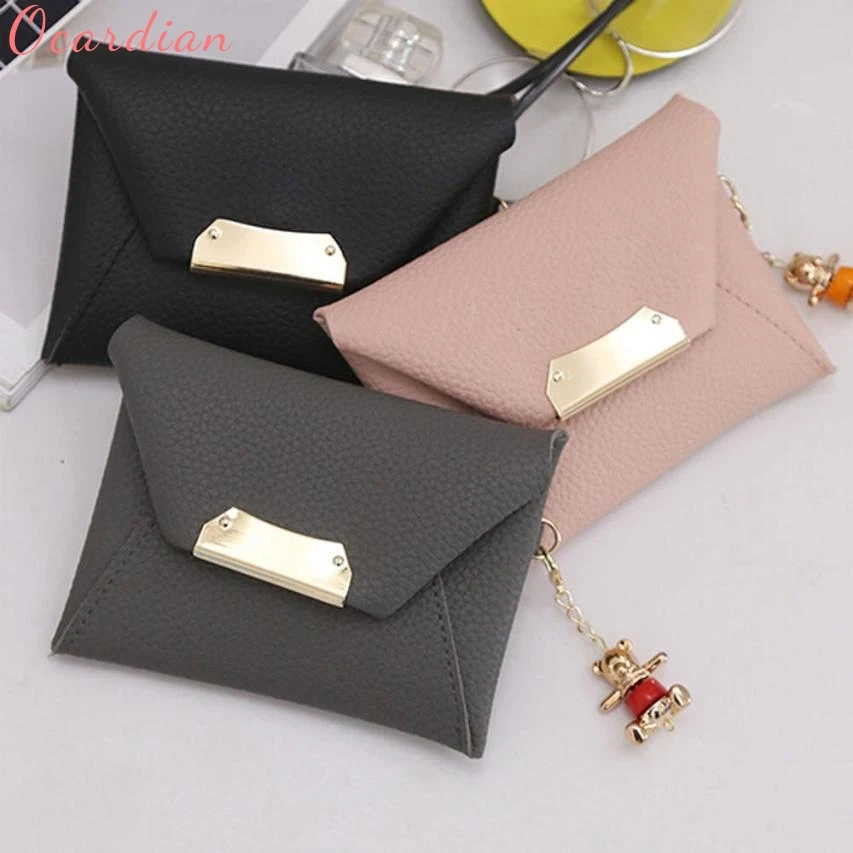 Ocardian 2017 Fashion Women Leather Wallet Clutch Card Holder Purse Zero Wallet Phone Key Bag Nov6
