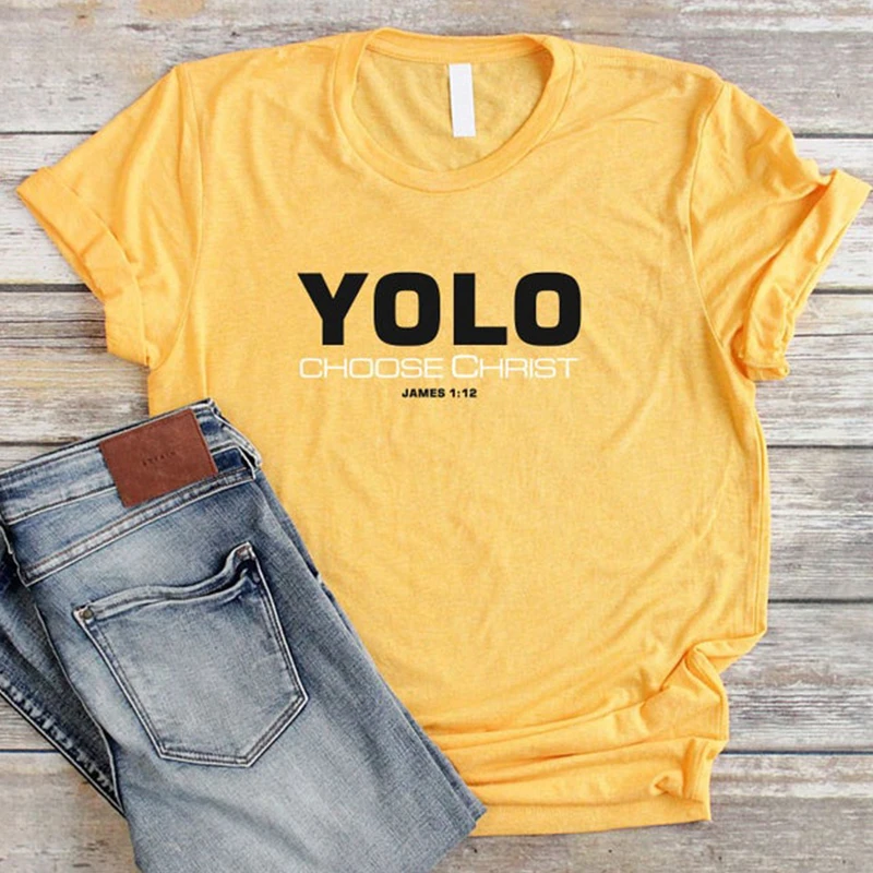 Choose Christ Letter Print T Shirt Women Jesus Baptism Hope Tshirt Christian Redemption Shirts Cotton Casual Tops Drop Shipping
Choose Christ Letter Print T Shirt Women Jesus Baptism Hope Tshirt Christian Redemption Shirts Cotton Casual Tops Drop Shipping