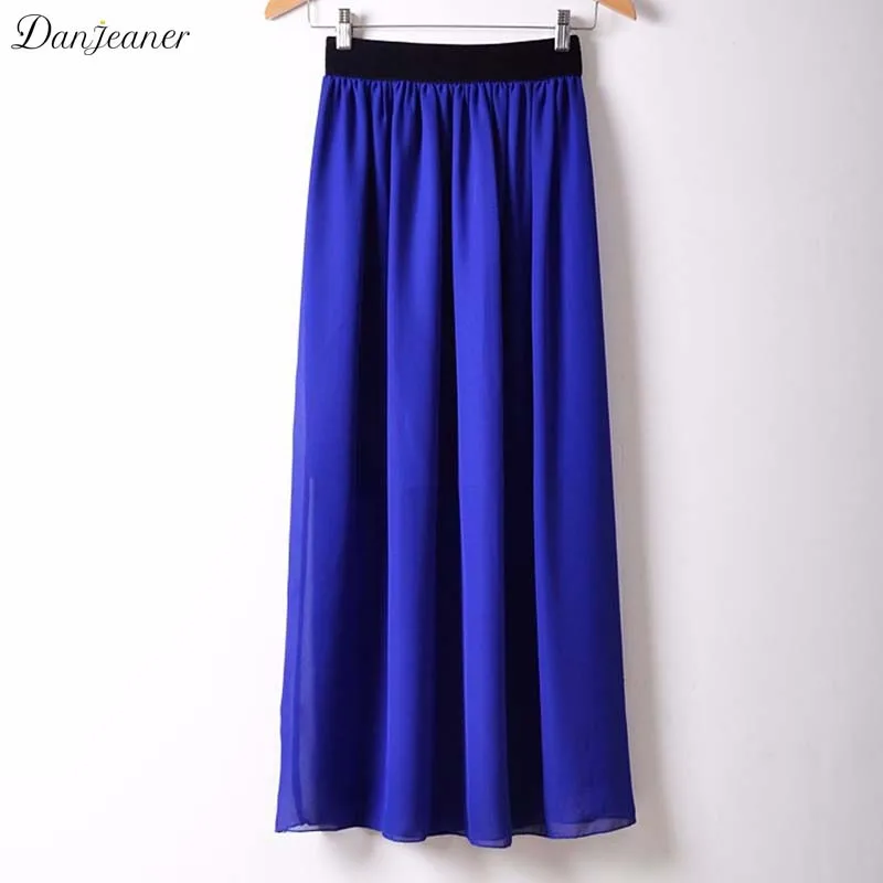 Danjeaner Summer High Wasit Candy Colors Chiffon Skirts Women Casual Slim Solid Pleated Long Skirts Faldas Saias Femininas Jupe
Danjeaner Summer High Wasit Candy Colors Chiffon Skirts Women Casual Slim Solid Pleated Long Skirts Faldas Saias Femininas Jupe