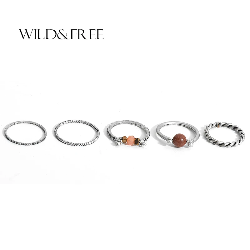 2017 New Vintage 5 PCS Stone Beads Ring Sets Handmade Antique Gold Silver Adjustable Midi finger Rings for Women jewelry Gift
2017 New Vintage 5 PCS Stone Beads Ring Sets Handmade Antique Gold Silver Adjustable Midi finger Rings for Women jewelry Gift