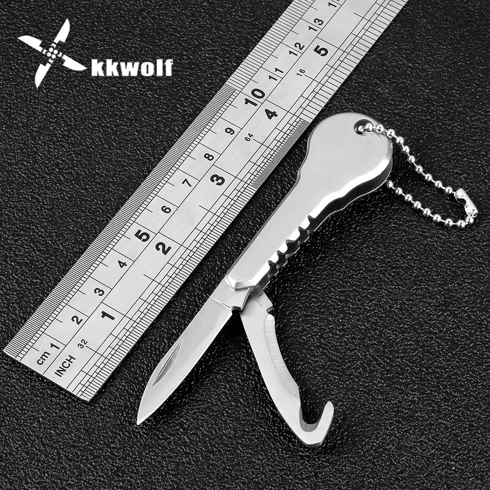 KKWOLF New Mini Folding Knife Outdoor Hunting/Survival Tactical Camping Pocket Knives All-metal Multi-function Key Ring Knives
KKWOLF New Mini Folding Knife Outdoor Hunting/Survival Tactical Camping Pocket Knives All-metal Multi-function Key Ring Knives