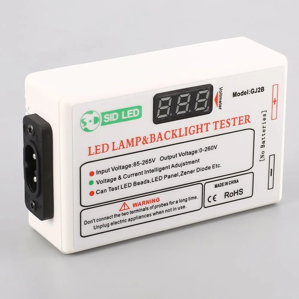 Voltage LED LCD Screen Backlight Zener Diode Tester Meter Lamp Strip Bead Light Board Test Tool Output 0~260V US Plug GJ2B
Voltage LED LCD Screen Backlight Zener Diode Tester Meter Lamp Strip Bead Light Board Test Tool Output 0~260V US Plug GJ2B