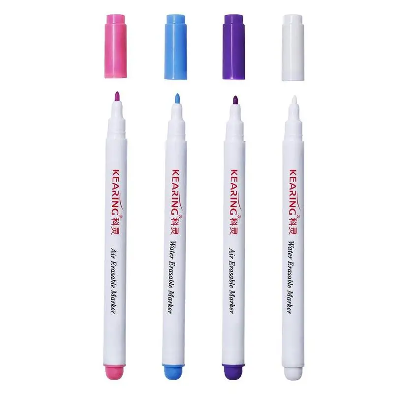 

4pcs Easy Wipe Off Oil Soluble Fabric Marker Pen Multicolor Marking Replace Tailor's Chalk Sewing Tools Air Erasable Pen