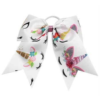 10 pcs Hair Accessories 7" unicorn Cheer Bow With Elastic Band Girls cartoon Festival Cheer Bow with Rope Hair Band
10 pcs Hair Accessories 7" unicorn Cheer Bow With Elastic Band Girls cartoon Festival Cheer Bow with Rope Hair Band