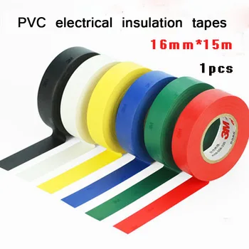 

1pcs 16mm width 15yards meters PVC Electrical tape insulation tapes Heat Resistant Electrical waterproof Power insulating tapes