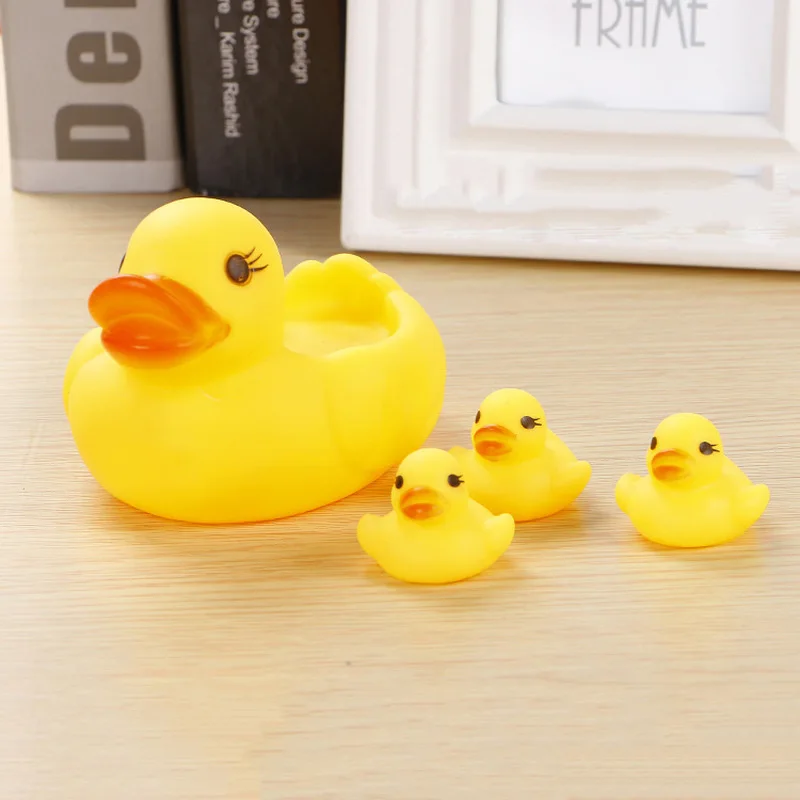 Cute Baby Bath Toys Squeeze Animal Rubber Duck BB Bathing Water Race Squeaky with 1 Big and 3 Small
Cute Baby Bath Toys Squeeze Animal Rubber Duck BB Bathing Water Race Squeaky with 1 Big and 3 Small