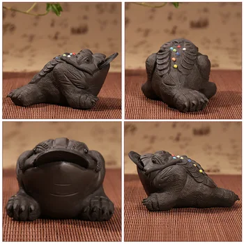 The three foot toad ore Yixing tea seven colorful dots purple clay tea pet mascot ornaments boutique teaset crafts gift tea toy
The three foot toad ore Yixing tea seven colorful dots purple clay tea pet mascot ornaments boutique teaset crafts gift tea toy