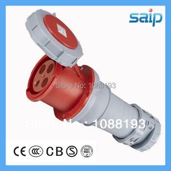 125A 400V PA66 Power Electrical Outdoor Socket, Electrical Socket Connector