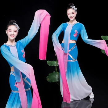 Traditional Women Water Sleeve Yangko Dance Costume Chinese Style Stage Performance Clothes Sexy Elegant Folk Dance Clothing
Traditional Women Water Sleeve Yangko Dance Costume Chinese Style Stage Performance Clothes Sexy Elegant Folk Dance Clothing