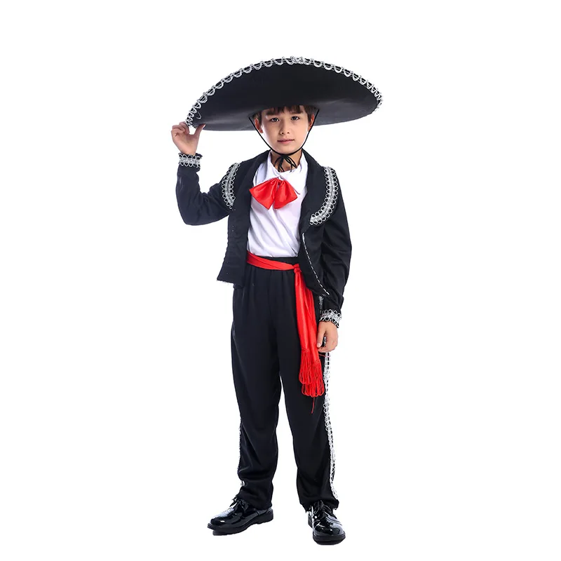 Traditional Mexican Mariachi Amigo Cosplay Costume Dancer Children Boys Suit Festival Carnival Party Fancy Dress for Performance
Traditional Mexican Mariachi Amigo Cosplay Costume Dancer Children Boys Suit Festival Carnival Party Fancy Dress for Performance