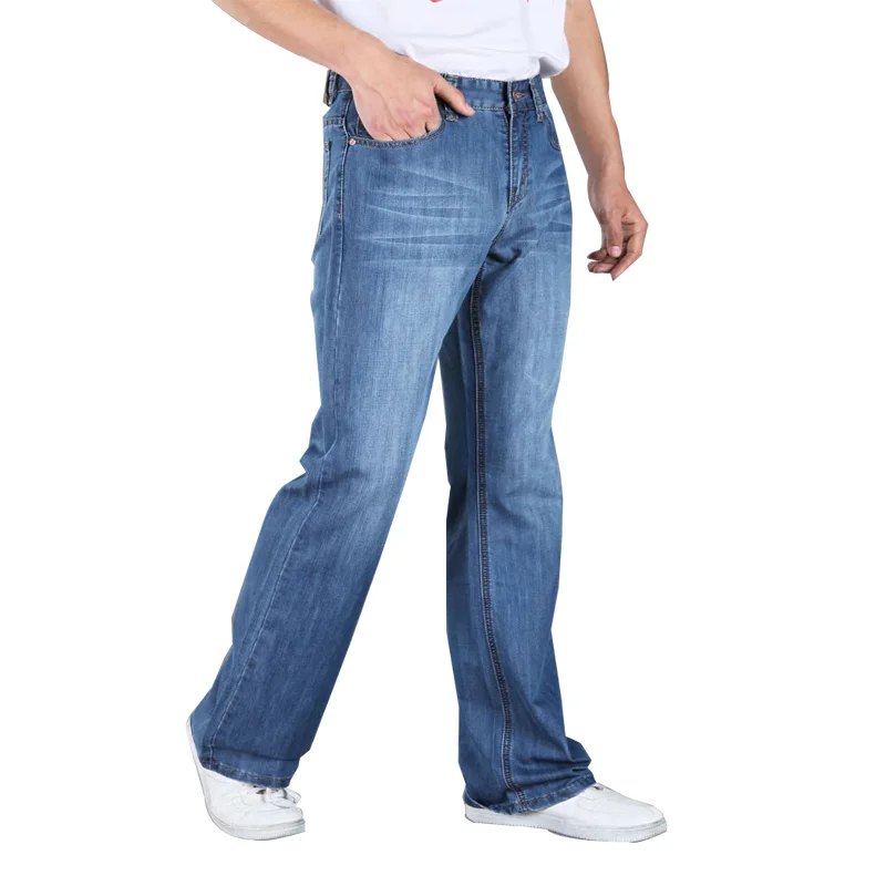 Spring Mens Blue Flared Jeans Trousers Long Wide Leg Bell Bottom Jeans Plus Size Flare Pants Bootcut Jeans For Men 27-38
Spring Mens Blue Flared Jeans Trousers Long Wide Leg Bell Bottom Jeans Plus Size Flare Pants Bootcut Jeans For Men 27-38