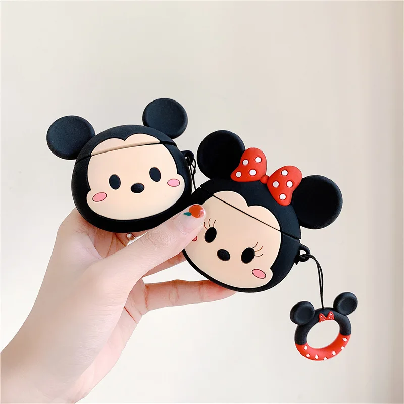 Cute 3D Mickey Minne Protective Case For Airpod Earphone Cases For Apple Airpods Cute Accessories Protect Cover with Keychain
Cute 3D Mickey Minne Protective Case For Airpod Earphone Cases For Apple Airpods Cute Accessories Protect Cover with Keychain