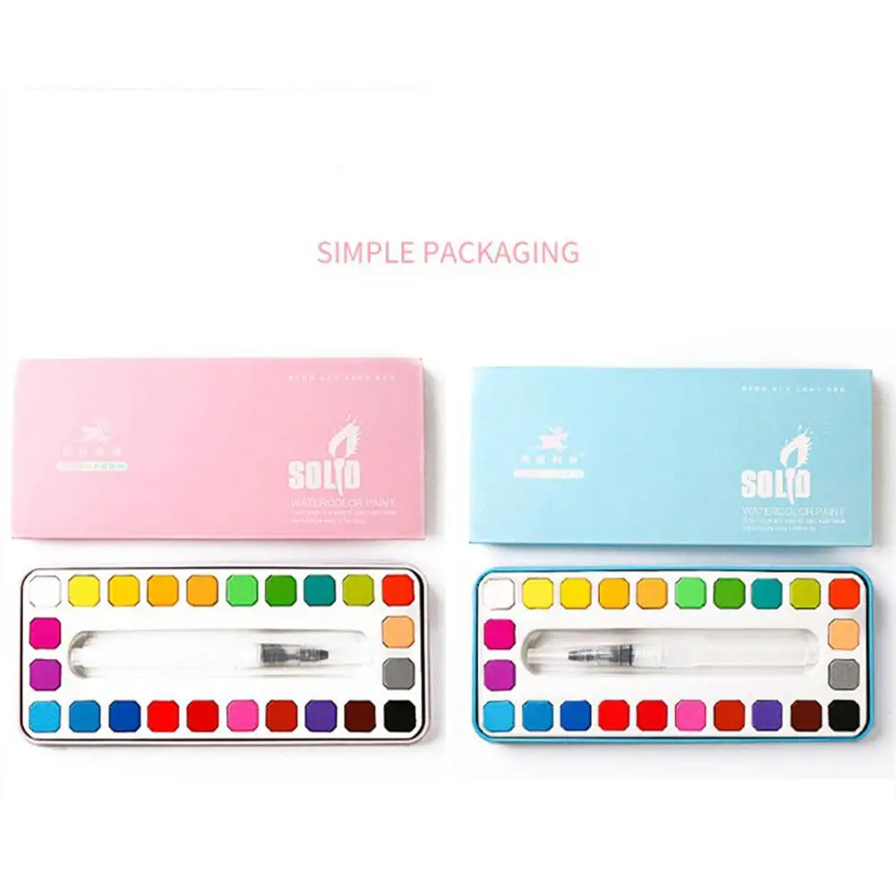 24 Colors Solid Watercolor Paint Set High Quality Transparent Watercolor Pigment Tin Box For Artist School Student Acuarelas r60
24 Colors Solid Watercolor Paint Set High Quality Transparent Watercolor Pigment Tin Box For Artist School Student Acuarelas r60