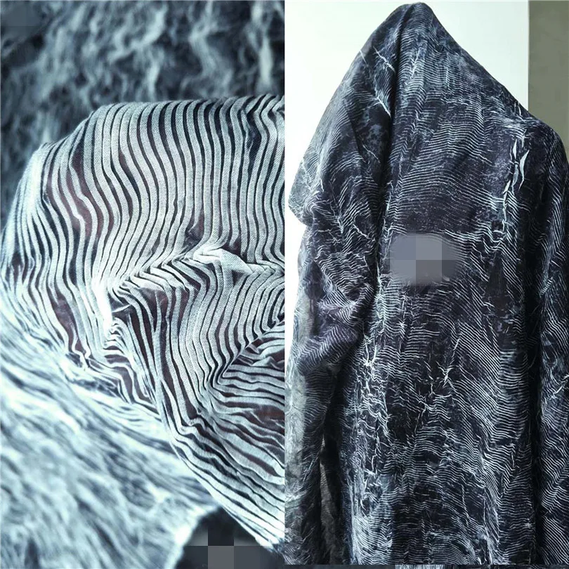 50cm*145cm/piece Deep blue and white stripe texture toothpick compound issey miyake life pleated fabric
50cm*145cm/piece Deep blue and white stripe texture toothpick compound issey miyake life pleated fabric