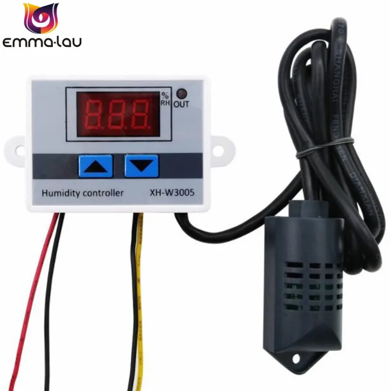 0~99%RH Digital Humidity Controller 220V 12V 24V Hygrometer Humidity Control Switch AC DC Hygrostat + Humidity Probe AM2301
0~99%RH Digital Humidity Controller 220V 12V 24V Hygrometer Humidity Control Switch AC DC Hygrostat + Humidity Probe AM2301