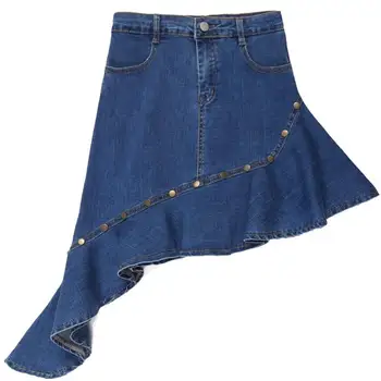 plus size 9XL!denim mini skirt women Irregular ruffled high waist package hip jeans mermaid trumpet skirt
plus size 9XL!denim mini skirt women Irregular ruffled high waist package hip jeans mermaid trumpet skirt