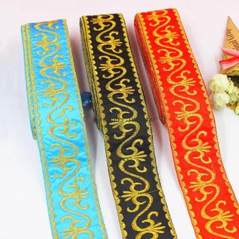 YACKALASI 6 Yards/Piece Gold Embroidered Lace Appliqued Vintage Iron On Cosplay Costumes Trims Ribbons Braided Belt 5cm
YACKALASI 6 Yards/Piece Gold Embroidered Lace Appliqued Vintage Iron On Cosplay Costumes Trims Ribbons Braided Belt 5cm