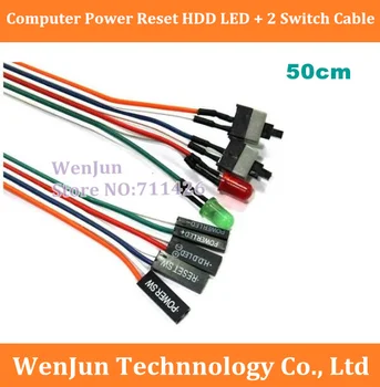 50PCS High Quality PC Computer Case Power Reset HDD LED + 2 Switch Cable Connector Adapter 50cm
50PCS High Quality PC Computer Case Power Reset HDD LED + 2 Switch Cable Connector Adapter 50cm