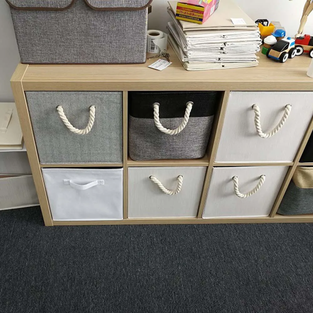 Foldable Fabric Storage Cube Bins with Cotton Rope Handle Clothes Socks Toy Snacks Sundries Oraganier Set Organizer
Foldable Fabric Storage Cube Bins with Cotton Rope Handle Clothes Socks Toy Snacks Sundries Oraganier Set Organizer