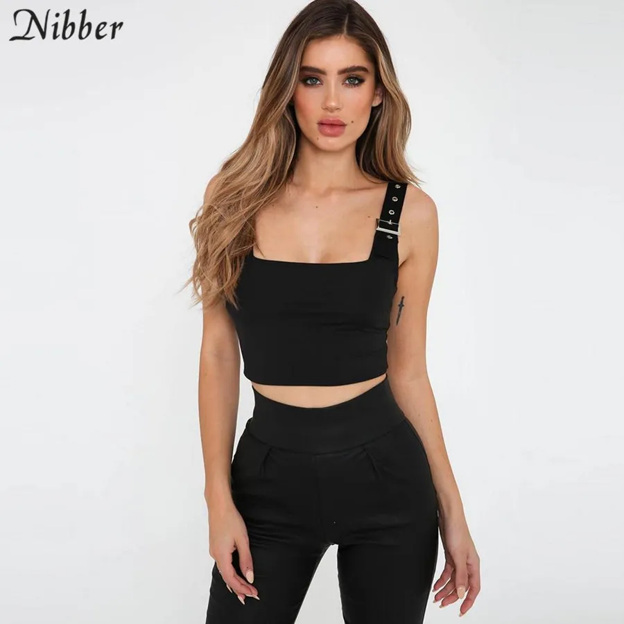 Nibber black white Basic milk silk women camisole 2019 new metal button Crop Top Slim fit Soft vest lady Fashion simple Tank Top
Nibber black white Basic milk silk women camisole 2019 new metal button Crop Top Slim fit Soft vest lady Fashion simple Tank Top