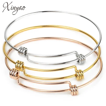 XINYAO 5Pcs 65mm Diameter Adjustable Stainless Steel Wire Bangles Bracelet Cable Gold Color Expandable Cuff Bangle For Women
XINYAO 5Pcs 65mm Diameter Adjustable Stainless Steel Wire Bangles Bracelet Cable Gold Color Expandable Cuff Bangle For Women