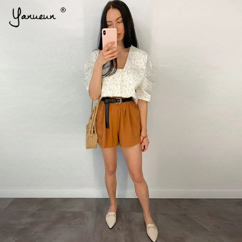 Yanueun Short Sleeve Floral Print Blouse Spring Summer Cotton Tops Blouses Button Korean Stylish For Women 2019 Hot
Yanueun Short Sleeve Floral Print Blouse Spring Summer Cotton Tops Blouses Button Korean Stylish For Women 2019 Hot
