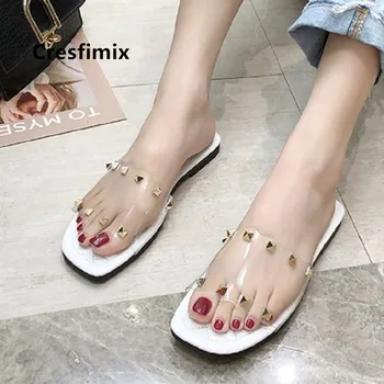 Cresfimix Women Cute Light Weight Street Comfortable Slip on Slippers Teenager Cool Beach Rivet Slides Vrouwen Pantoffels C5389
Cresfimix Women Cute Light Weight Street Comfortable Slip on Slippers Teenager Cool Beach Rivet Slides Vrouwen Pantoffels C5389