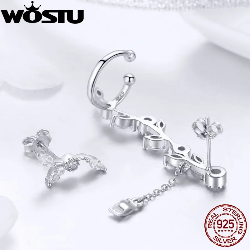WOSTU New Arrival 925 Sterling Silver Dazzling Leaves Stud Earrings For Women Female Silver Design Silver Jewelry Gift FIE429
WOSTU New Arrival 925 Sterling Silver Dazzling Leaves Stud Earrings For Women Female Silver Design Silver Jewelry Gift FIE429