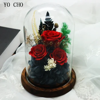 YO CHO High Quality Preserved Hydrangea Rose Flower DIY Immortal Rose Peony IN Glass Cover Valentine's Day Gift Box Fresh Flower
YO CHO High Quality Preserved Hydrangea Rose Flower DIY Immortal Rose Peony IN Glass Cover Valentine's Day Gift Box Fresh Flower