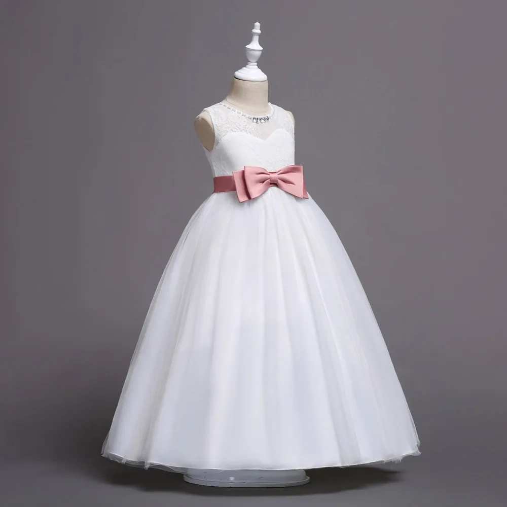 CAILENI Flower Girl Dress with Big Bow White Lace Kids Party Dresses Elegant Beading Wedding Ball Gown 2019 Children Fancy Frock 
CAILENI Flower Girl Dress with Big Bow White Lace Kids Party Dresses Elegant Beading Wedding Ball Gown 2019 Children Fancy Frock