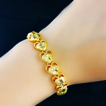 Women Bracleet Yellow Gold Filled Star Caeved Heart Chain Link
Women Bracleet Yellow Gold Filled Star Caeved Heart Chain Link
