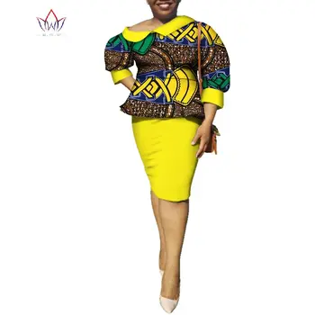 African Two Piece Set for Women 2020 Fashion Bazin Riche Elegant Traditional African Clothing Knee Length Skirt Sets WY3371 
African Two Piece Set for Women 2020 Fashion Bazin Riche Elegant Traditional African Clothing Knee Length Skirt Sets WY3371