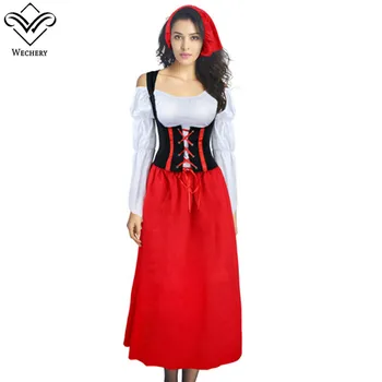 Wechery Country Girl Maids Cosplay Lace Up Costume Sexy Red Retro Medieval Clothing for Women Plus Size S-3XL
Wechery Country Girl Maids Cosplay Lace Up Costume Sexy Red Retro Medieval Clothing for Women Plus Size S-3XL