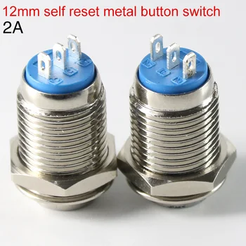 12mm metal button switch automatically reset the instant rebound switch normally open a normally closed current 2A three feet
12mm metal button switch automatically reset the instant rebound switch normally open a normally closed current 2A three feet
