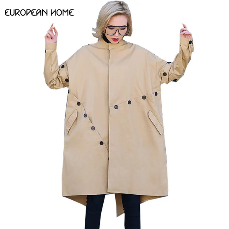 FLOWERS 2019 Spring Autumn Trench Coat Women Fashion Streetwear Casual Personality Irregular Windbreaker Long Overcoat Female
FLOWERS 2019 Spring Autumn Trench Coat Women Fashion Streetwear Casual Personality Irregular Windbreaker Long Overcoat Female