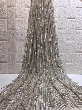 Nigerian sequins Lace Fabric 2019 High Quality African 3D Net Lace Fabric Wedding French Tulle Lace Material For Dress silver
Nigerian sequins Lace Fabric 2019 High Quality African 3D Net Lace Fabric Wedding French Tulle Lace Material For Dress silver