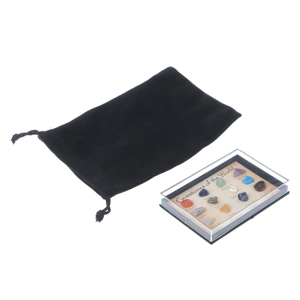 Rock Collection 12pcs Mixed Natural Mineral Ore Specimens Gemstones with Box For Charms Pendants for Necklace Jewelry Making
Rock Collection 12pcs Mixed Natural Mineral Ore Specimens Gemstones with Box For Charms Pendants for Necklace Jewelry Making