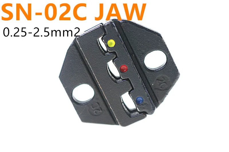 SN-02C Crimper Die for SN Crimping Plier Series Hand Crimping Tool 0.25-2.5mm2 Jaws Mold
SN-02C Crimper Die for SN Crimping Plier Series Hand Crimping Tool 0.25-2.5mm2 Jaws Mold