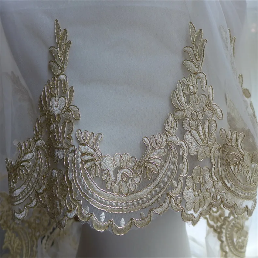 5 Yards New Gold Thread Embroidered Lace Trim With Corded Tulle Mesh Lace For Dressmaking, Home Decor Wedding Veil 25cm Wide
5 Yards New Gold Thread Embroidered Lace Trim With Corded Tulle Mesh Lace For Dressmaking, Home Decor Wedding Veil 25cm Wide