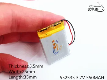 Li-Po (1pieces/lot) Polymer lithium ion battery 3.7V,550MAH 552535 CE FCC ROHS MSDS quality certification
Li-Po (1pieces/lot) Polymer lithium ion battery 3.7V,550MAH 552535 CE FCC ROHS MSDS quality certification