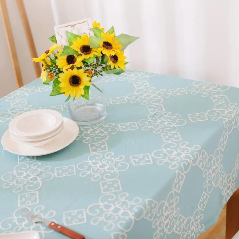 Pastoral Blue Embroidered Polyester Cotton Table Cloth Square Party Banquet Outdoor TableCloth Nappe Table Cover Overlay
Pastoral Blue Embroidered Polyester Cotton Table Cloth Square Party Banquet Outdoor TableCloth Nappe Table Cover Overlay