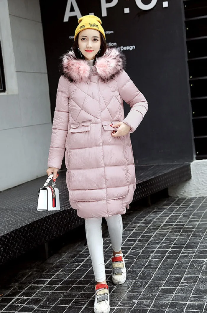New Parkas real fur 2017 winter jacket women long down jacket Female Women Winter Coat fur collar+20 (1)