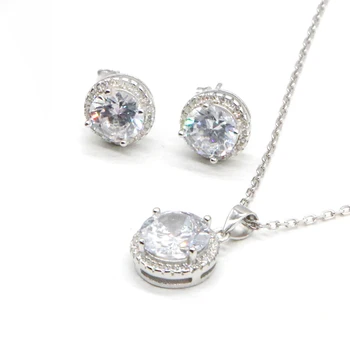 925 Silver Classic Simple Clear Big Zircon Stone Necklace Earrings Set for Women Girlfriends Birthday Wedding Party Jewelry Gift
925 Silver Classic Simple Clear Big Zircon Stone Necklace Earrings Set for Women Girlfriends Birthday Wedding Party Jewelry Gift