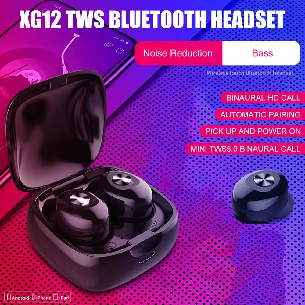 Мини TWS наушники беспроводные Bluetooth 5 0 с микрофоном HiFi стерео беспроводной